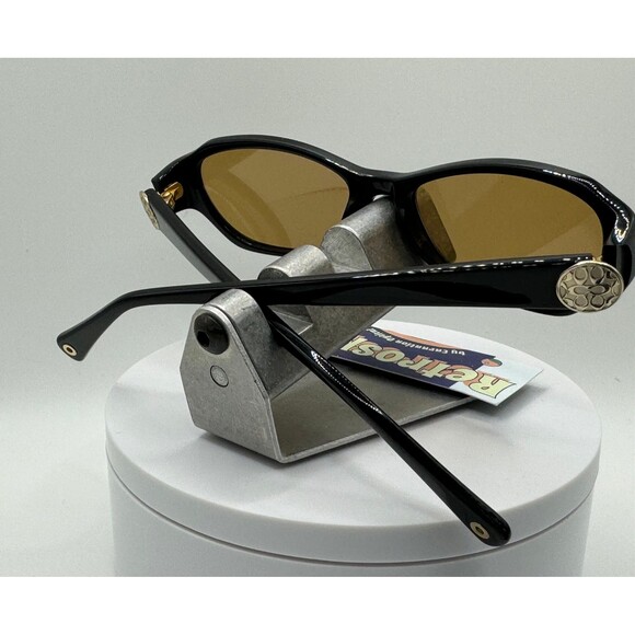 Vintage Y2K Style Sunglasses NOS 2000s Brown Lens Coach HC6009 Black Zyl Frame - Picture 5 of 7